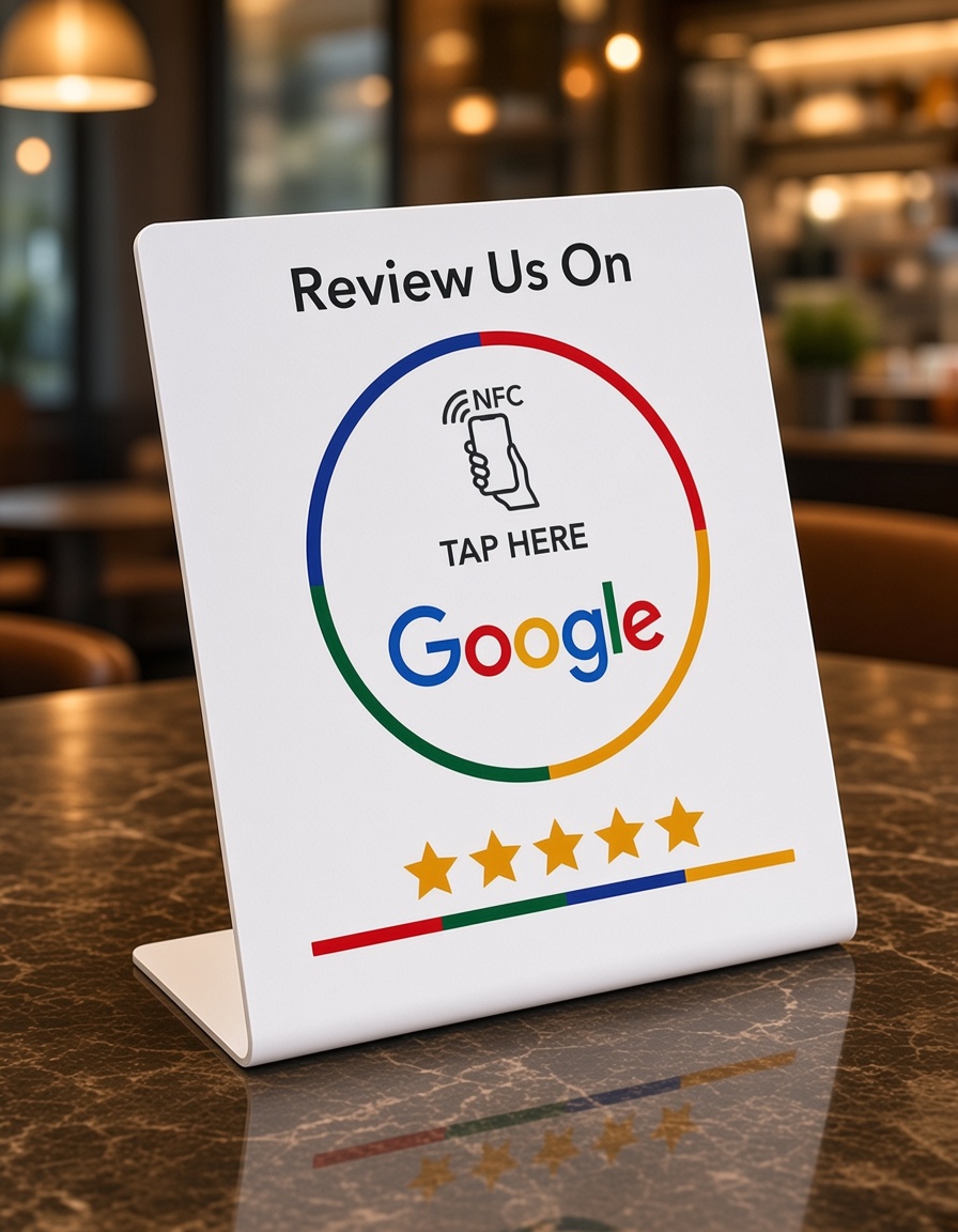 Google Review Acrylic L-Stand Sign